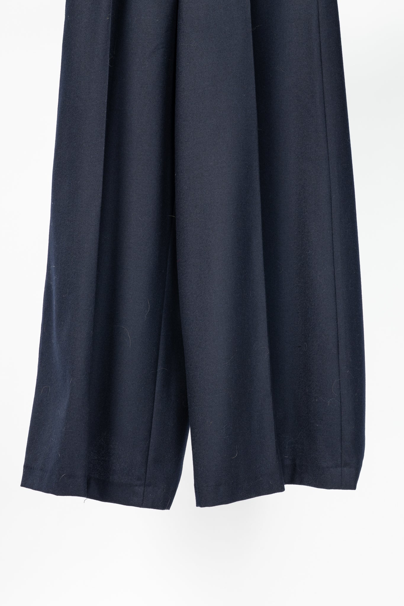 Tibi Murray Navy Superfine Wool Flannel Trouser