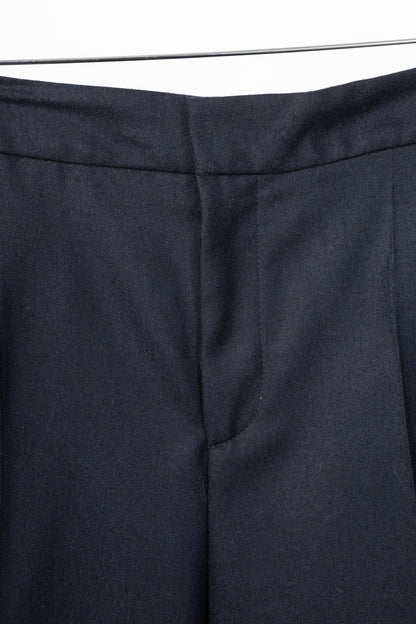 Tibi Murray Navy Superfine Wool Flannel Trouser