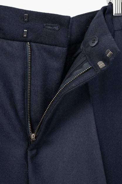 Tibi Murray Navy Superfine Wool Flannel Trouser