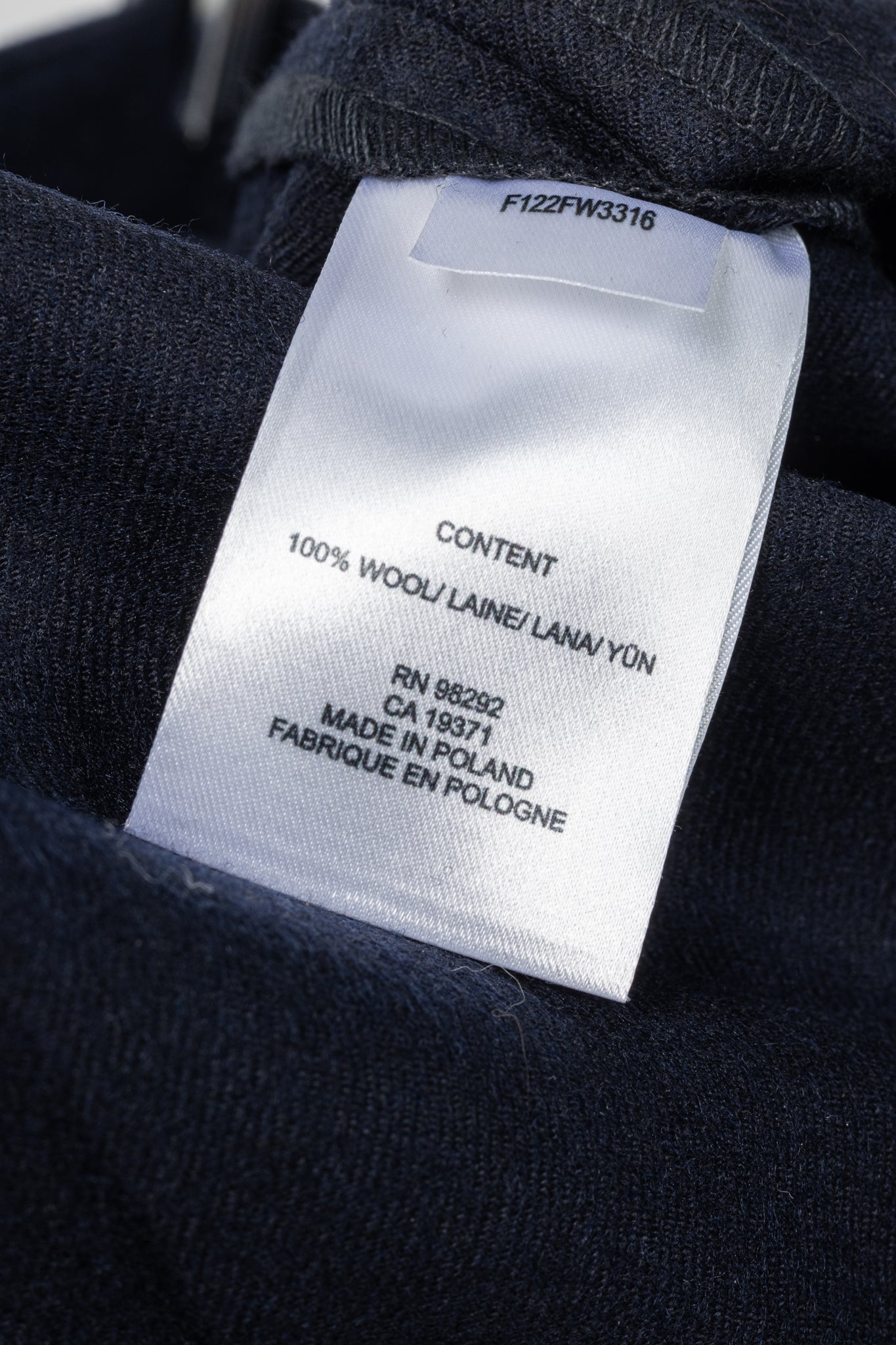 Tibi Murray Navy Superfine Wool Flannel Trouser