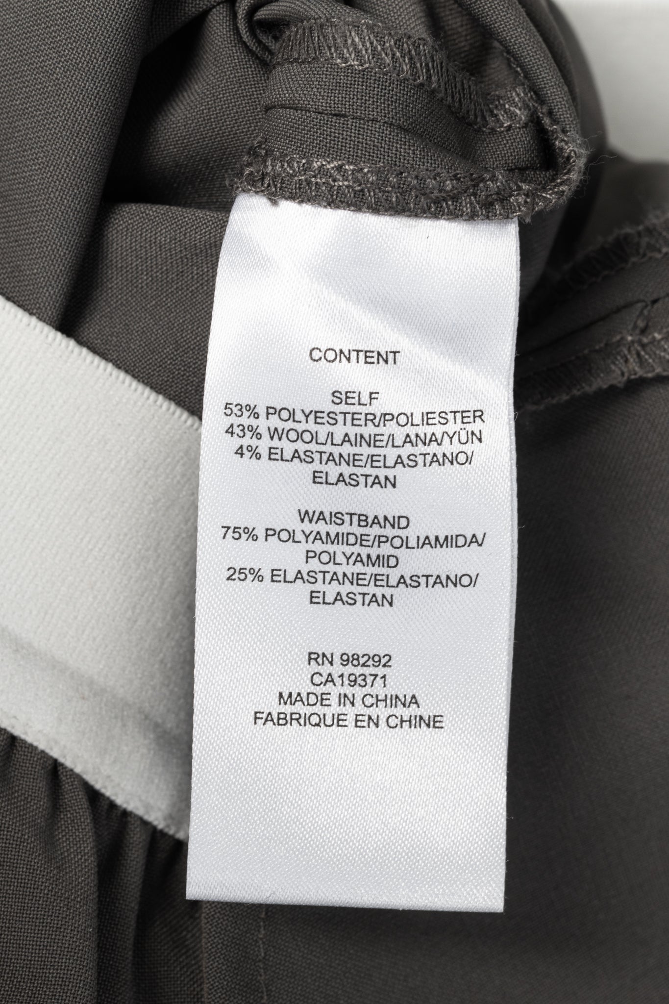 Tibi Marit Dark Stone Tropical Wool Pull-On Pant