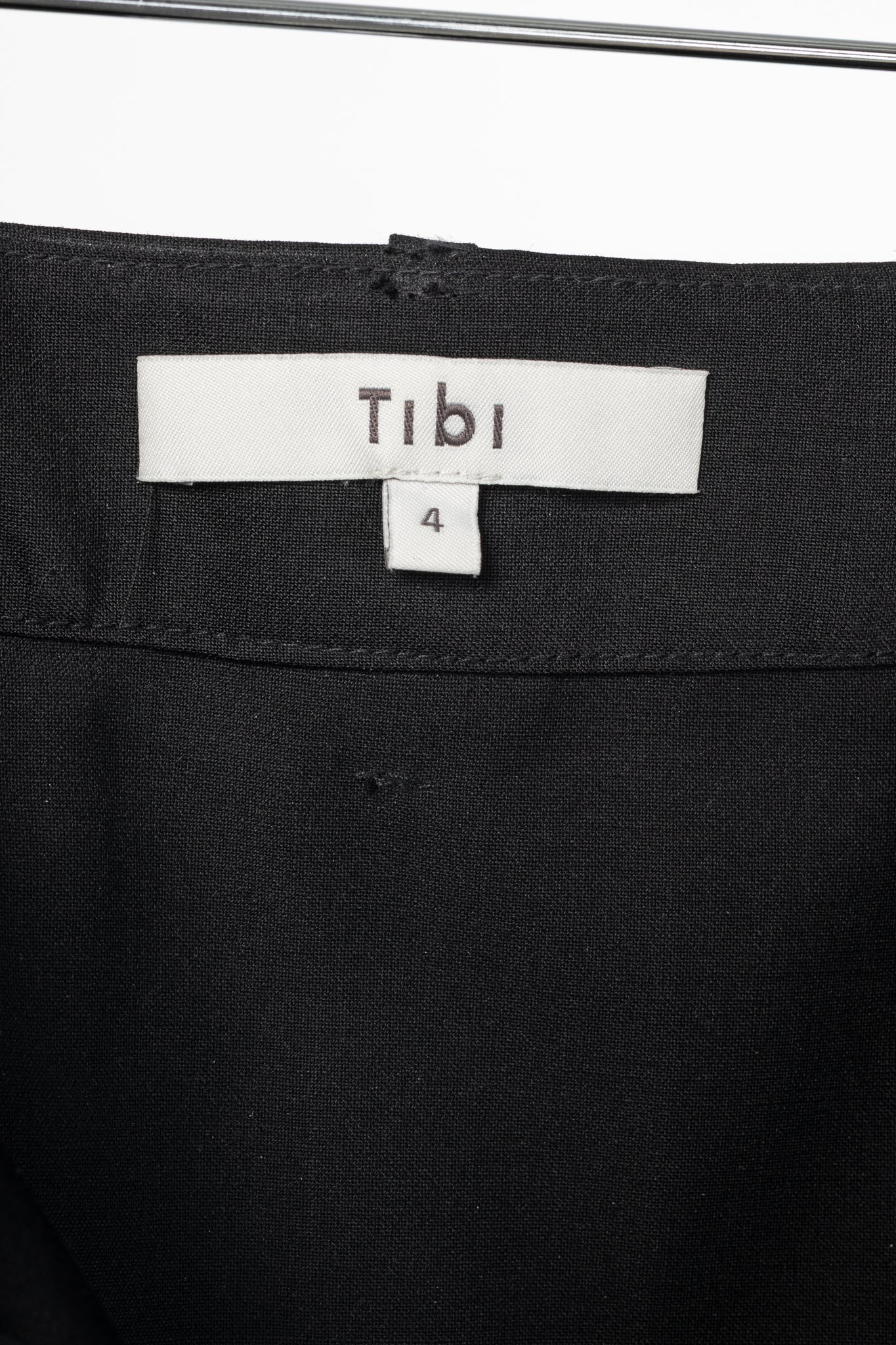 Tibi Black Tropical Wool Wrap Trouser Skirt