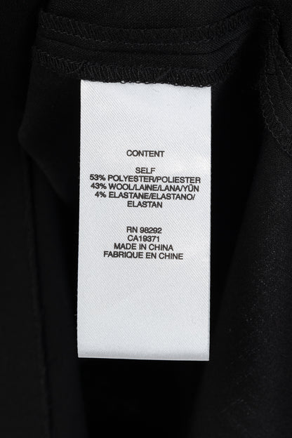 Tibi Black Tropical Wool Wrap Trouser Skirt
