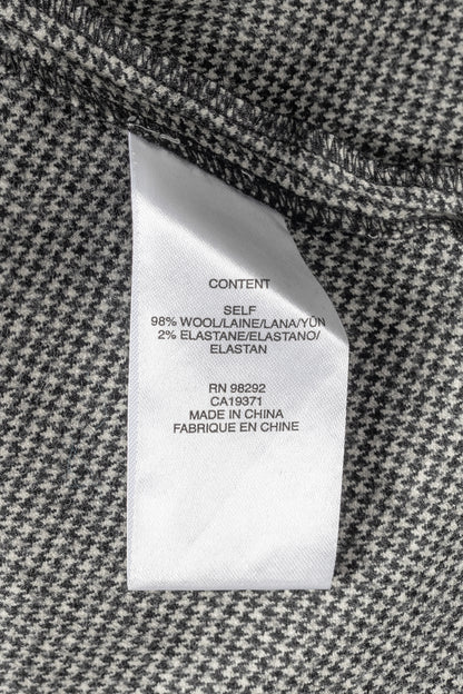 Tibi Black & Ivory Baby Houndstooth Slouch Skirt