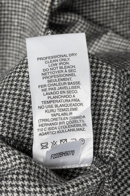 Tibi Black & Ivory Baby Houndstooth Slouch Skirt