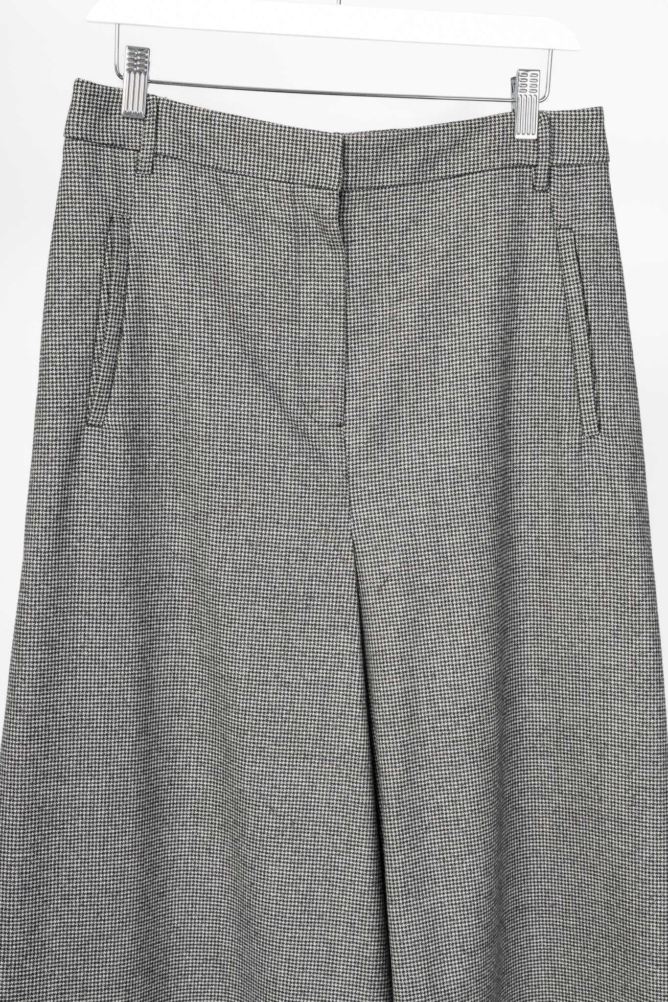 Tibi Black & Ivory Baby Houndstooth Slouch Skirt