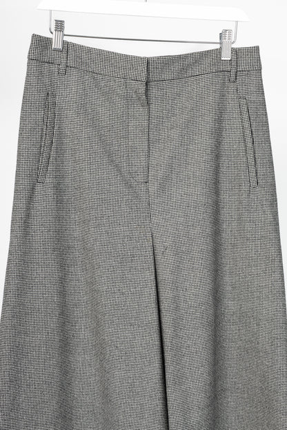 Tibi Black & Ivory Baby Houndstooth Slouch Skirt