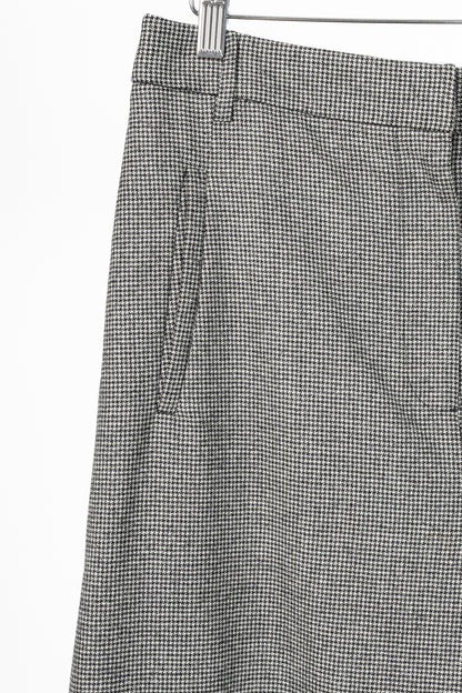 Tibi Black & Ivory Baby Houndstooth Slouch Skirt