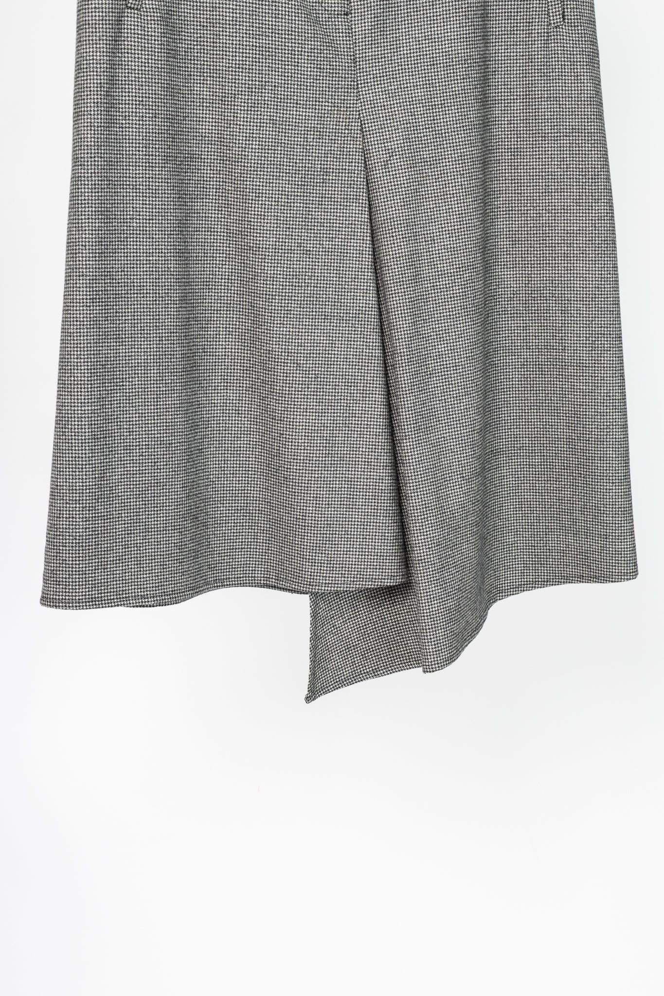 Tibi Black & Ivory Baby Houndstooth Slouch Skirt
