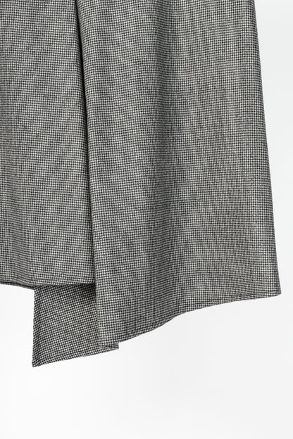 Tibi Black & Ivory Baby Houndstooth Slouch Skirt