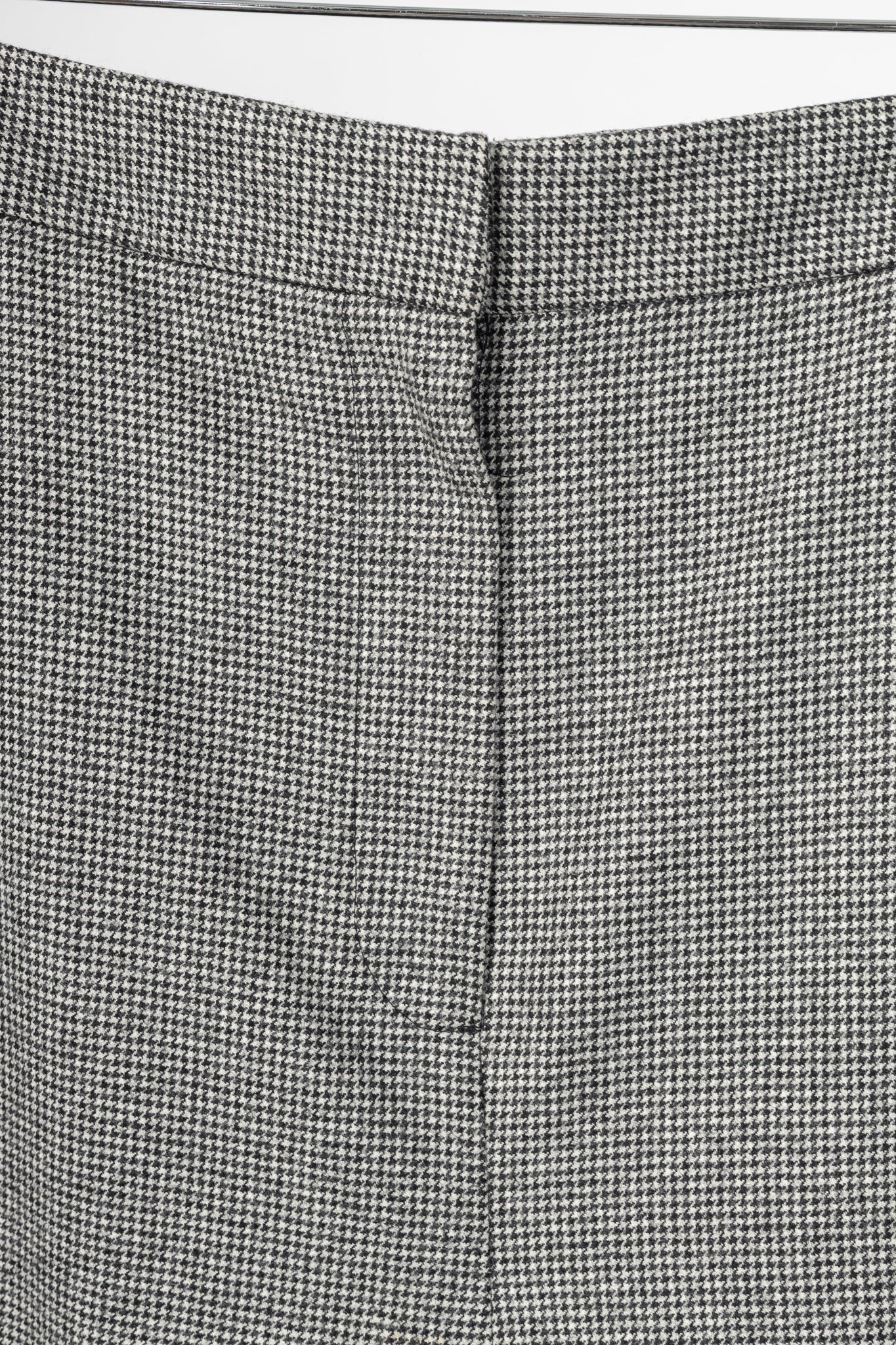Tibi Black & Ivory Baby Houndstooth Slouch Skirt