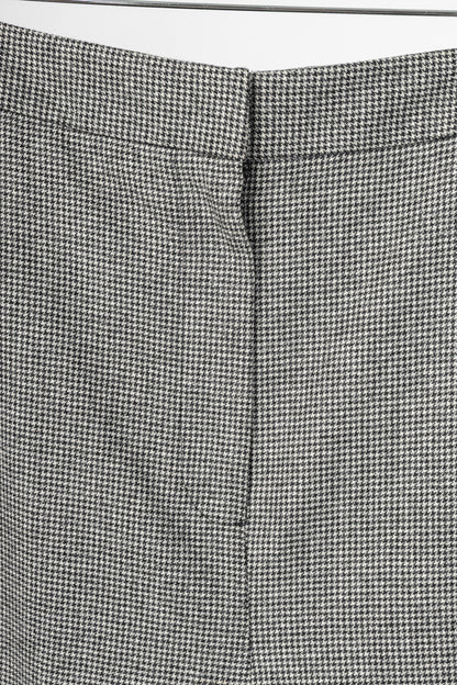 Tibi Black & Ivory Baby Houndstooth Slouch Skirt