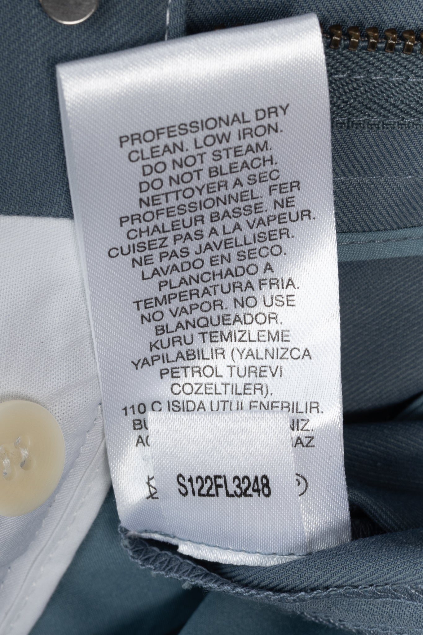 Tibi Stella Blue Grey Fluid Suiting Pant