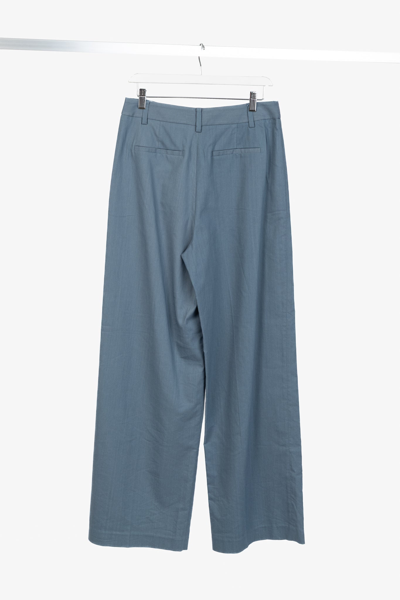 Tibi Stella Blue Grey Fluid Suiting Pant