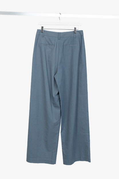 Tibi Stella Blue Grey Fluid Suiting Pant
