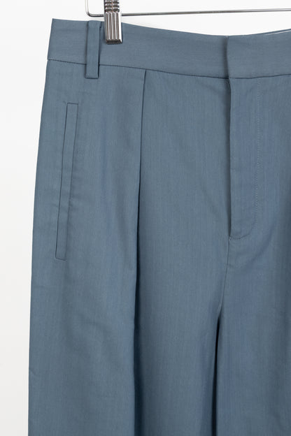 Tibi Stella Blue Grey Fluid Suiting Pant