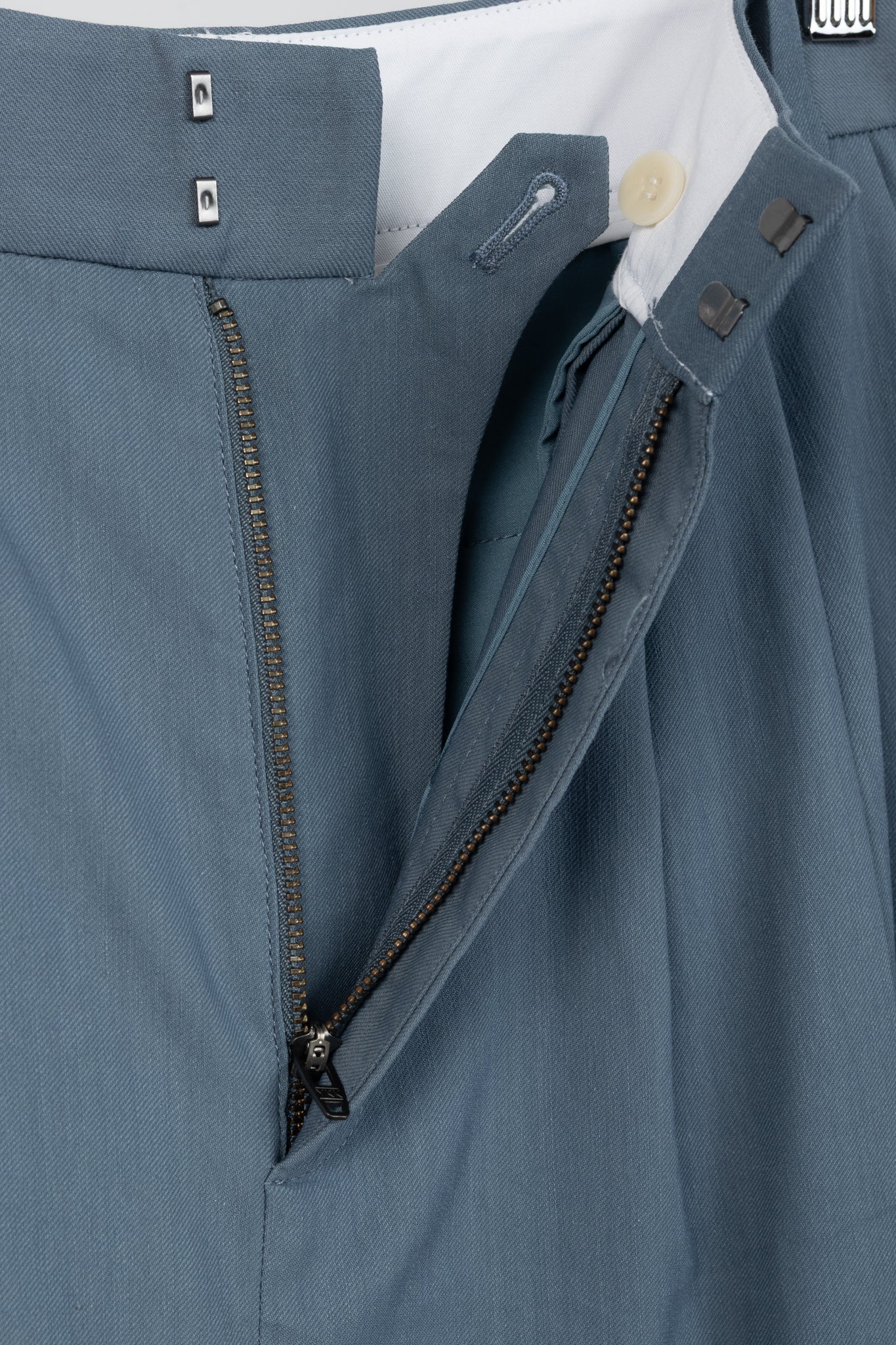 Tibi Stella Blue Grey Fluid Suiting Pant
