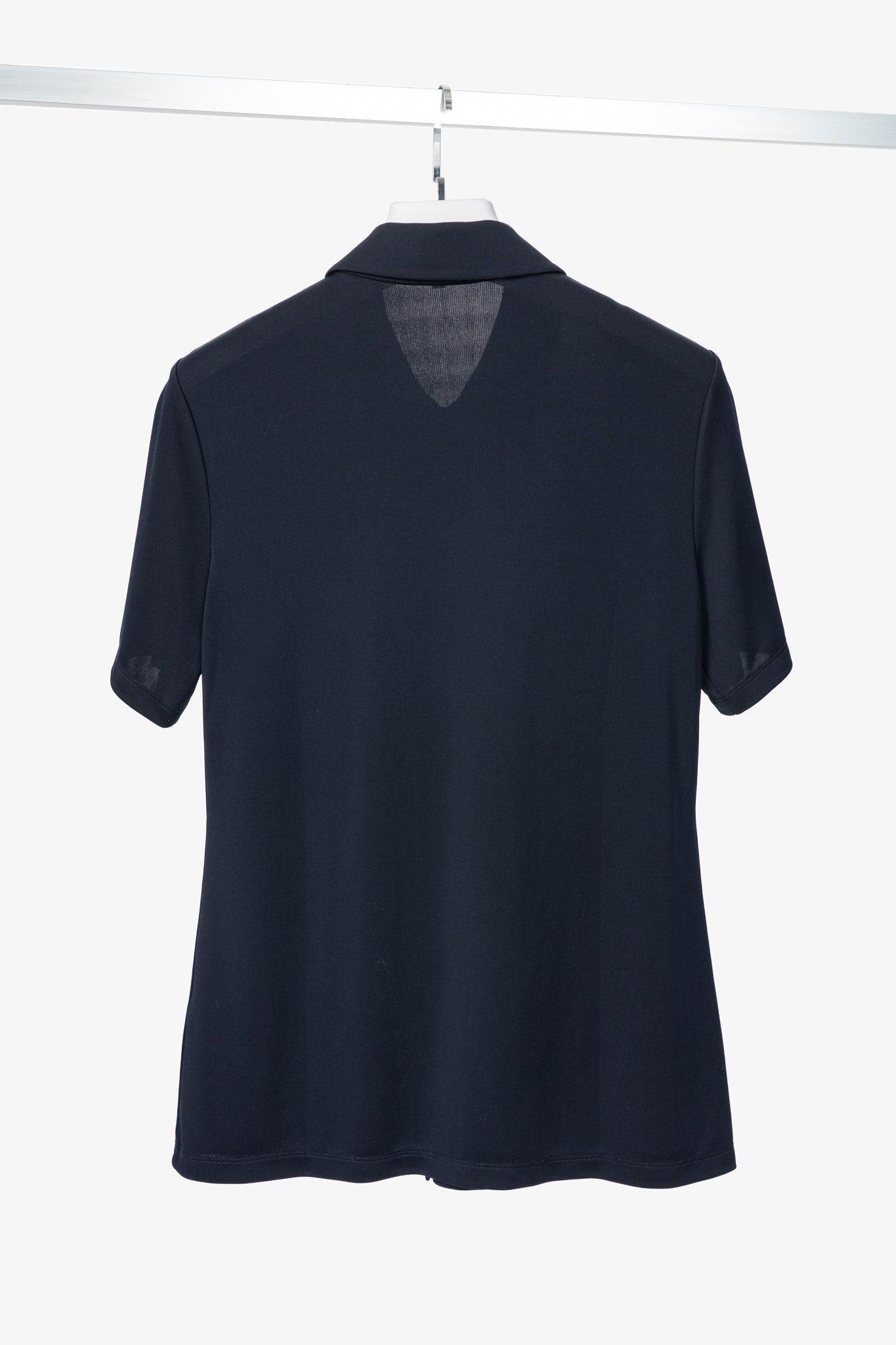 Tibi Navy Harlow Jersey Slim Short Sleeve Shirt