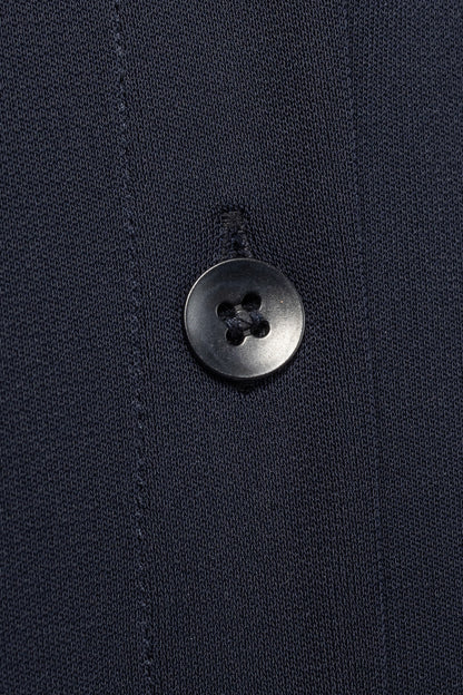 Tibi Navy Harlow Jersey Slim Short Sleeve Shirt