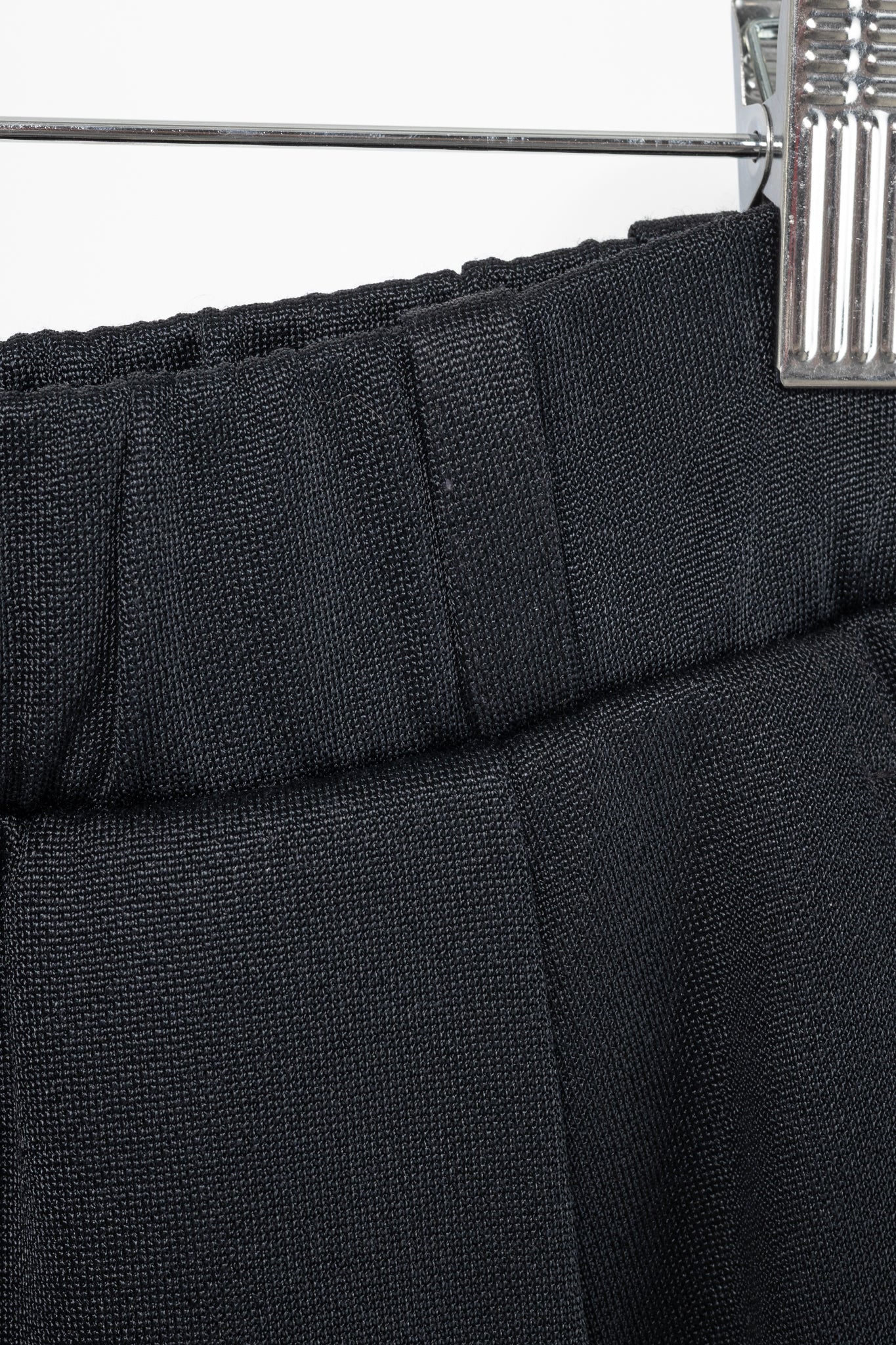 Tibi Black Silk Terry Pleated Pull On Pant