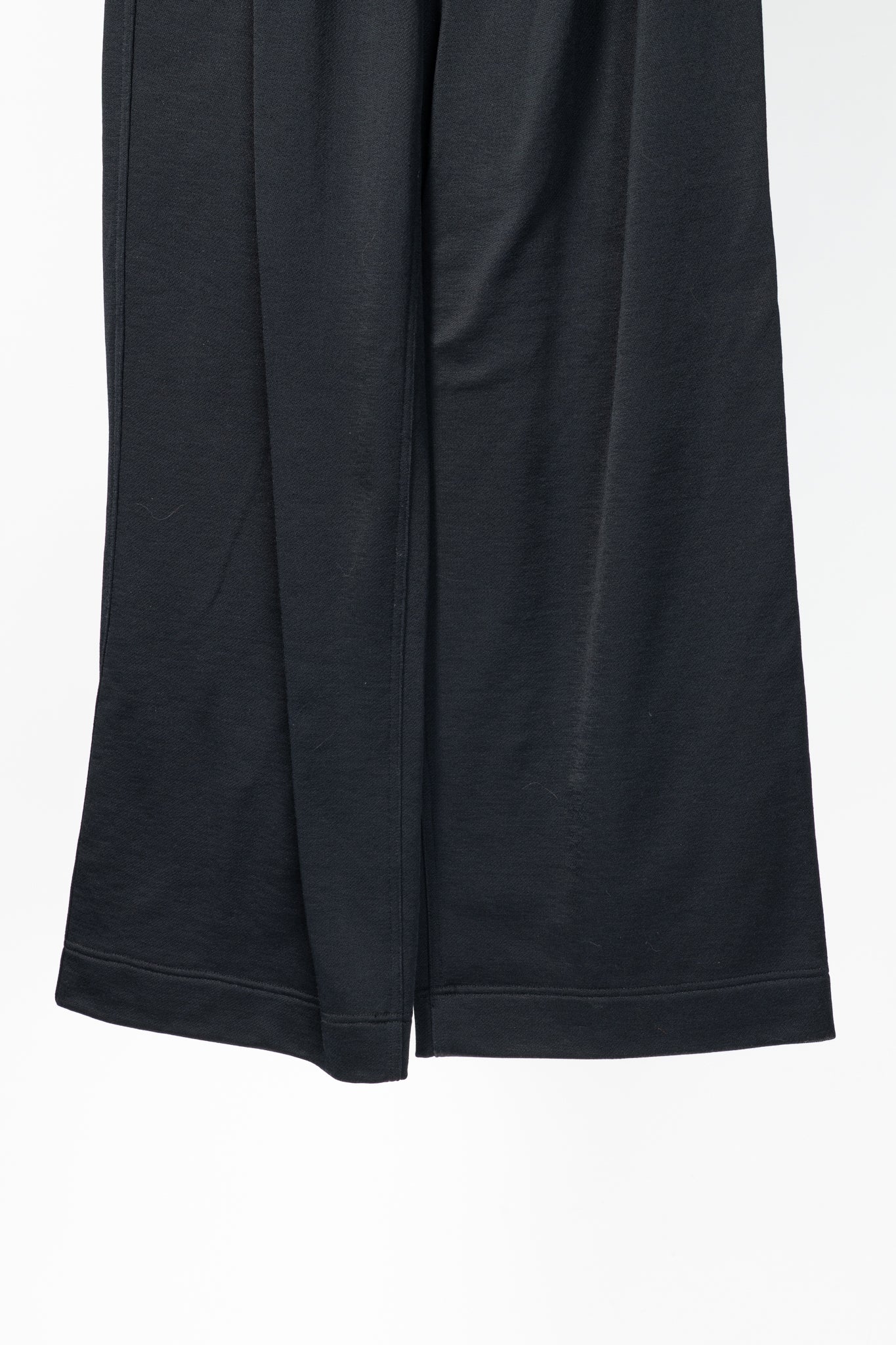 Tibi Black Silk Terry Pleated Pull On Pant