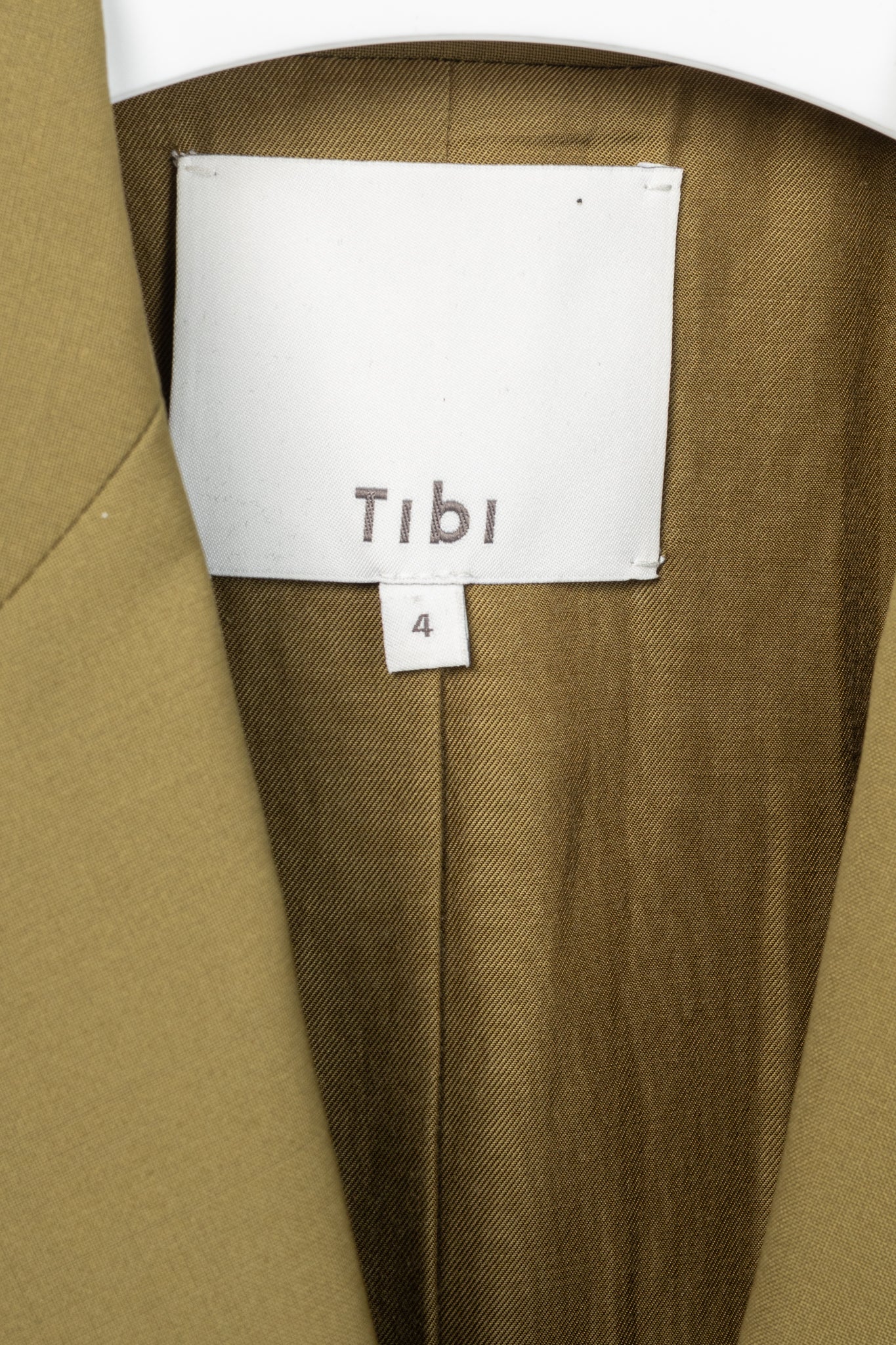 Tibi Max Dark Hazel Tropical-Wool Blazer