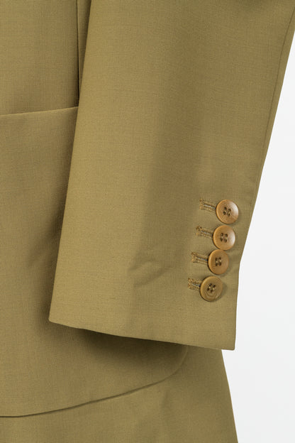 Tibi Max Dark Hazel Tropical-Wool Blazer