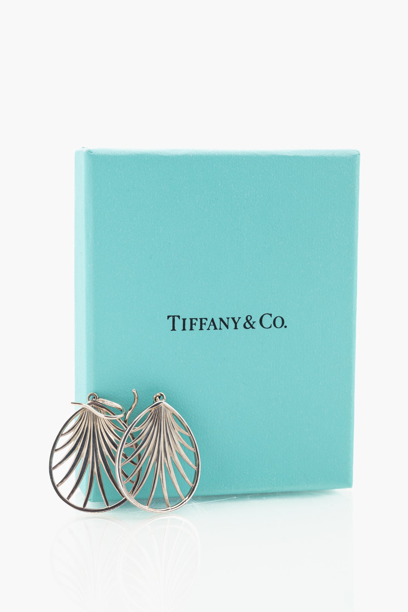 Tiffany & Co. Paloma Picasso Villa Paloma Sterling Silver Palm Drop Earrings