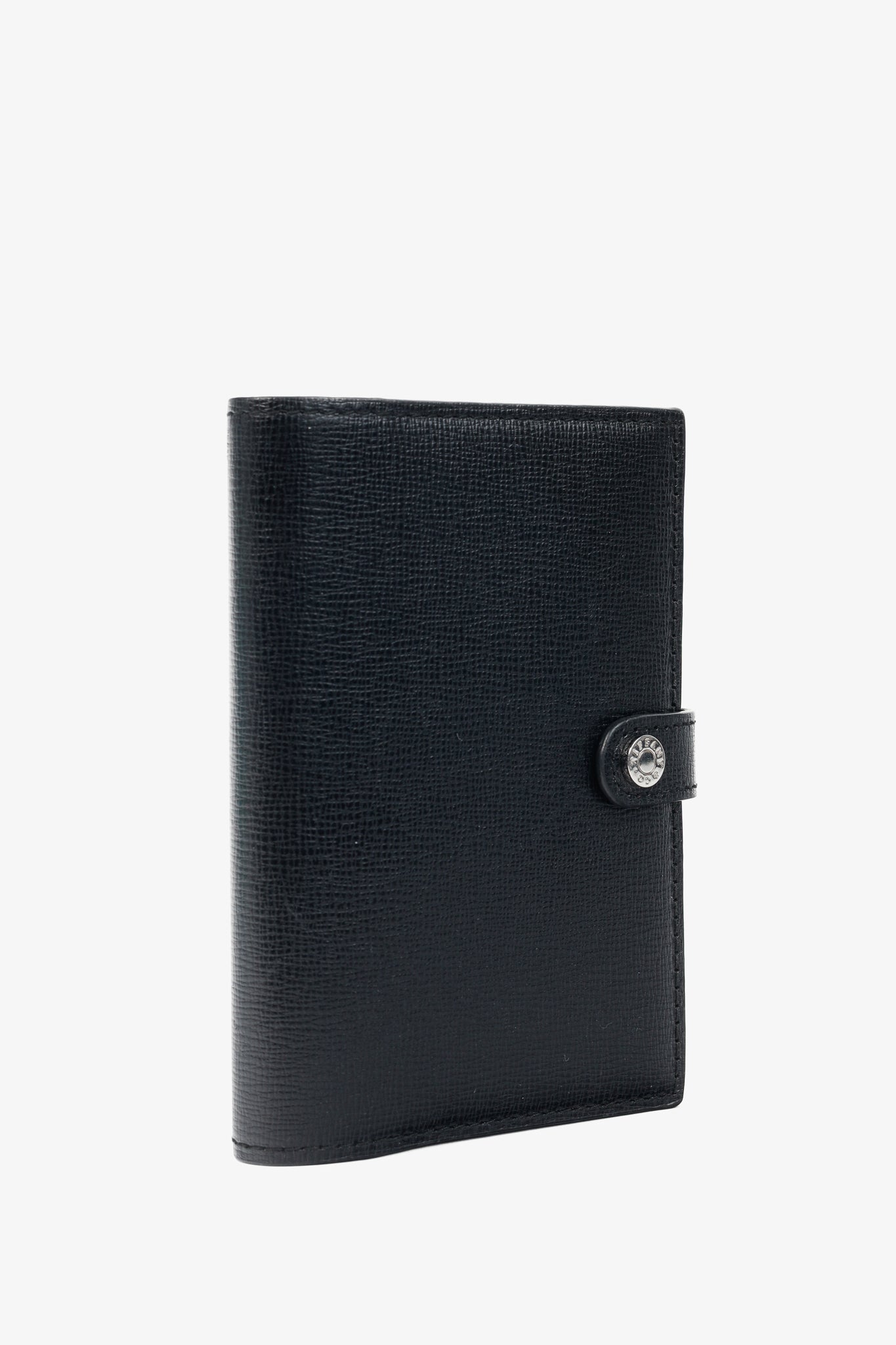 Tiffany & Co. Black Grained-Leather Snap-Closure Passport Cover