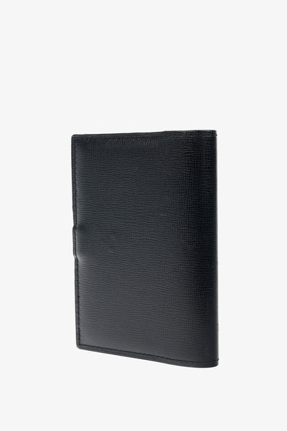 Tiffany & Co. Black Grained-Leather Snap-Closure Passport Cover