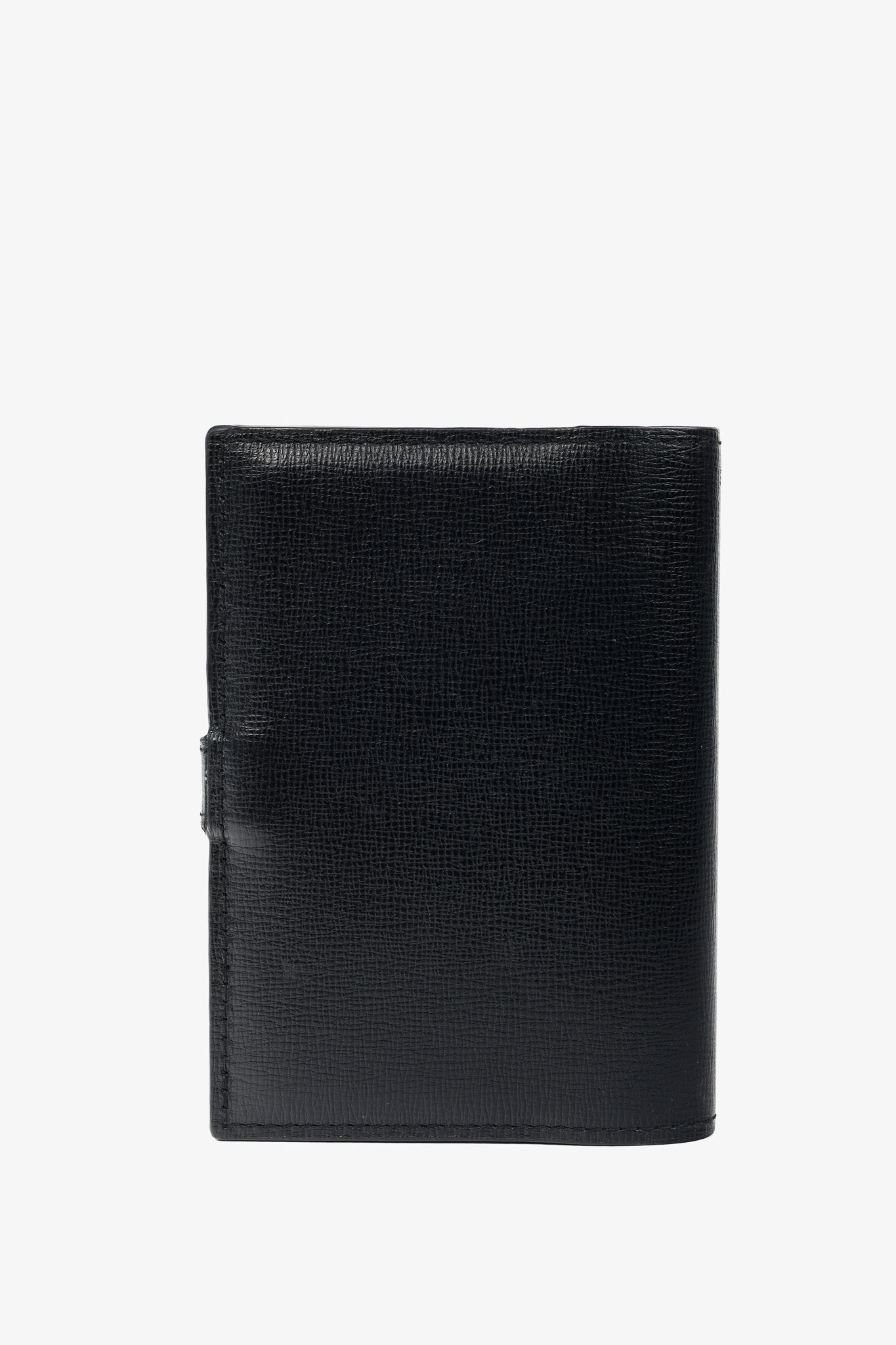 Tiffany & Co. Black Grained-Leather Snap-Closure Passport Cover