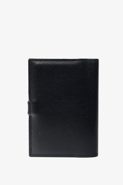 Tiffany & Co. Black Grained-Leather Snap-Closure Passport Cover