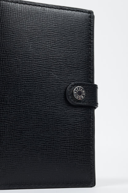Tiffany & Co. Black Grained-Leather Snap-Closure Passport Cover