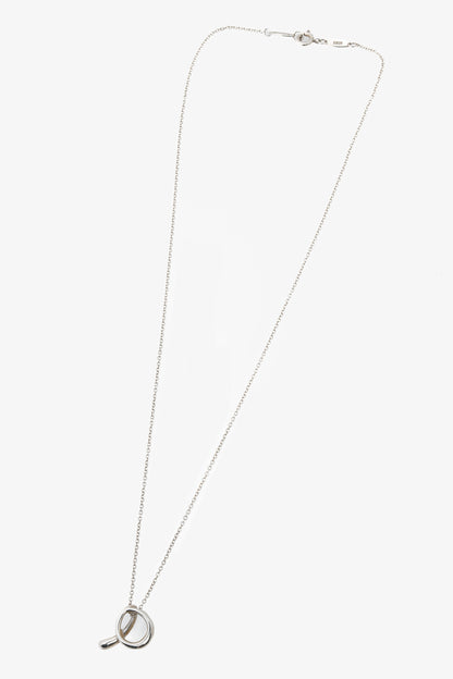 Tiffany & Co. Elsa Peretti Alphabet Letter A Pendant 925 Sterling Silver Necklace