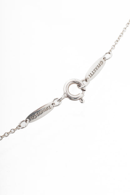 Tiffany & Co. Elsa Peretti Alphabet Letter A Pendant 925 Sterling Silver Necklace