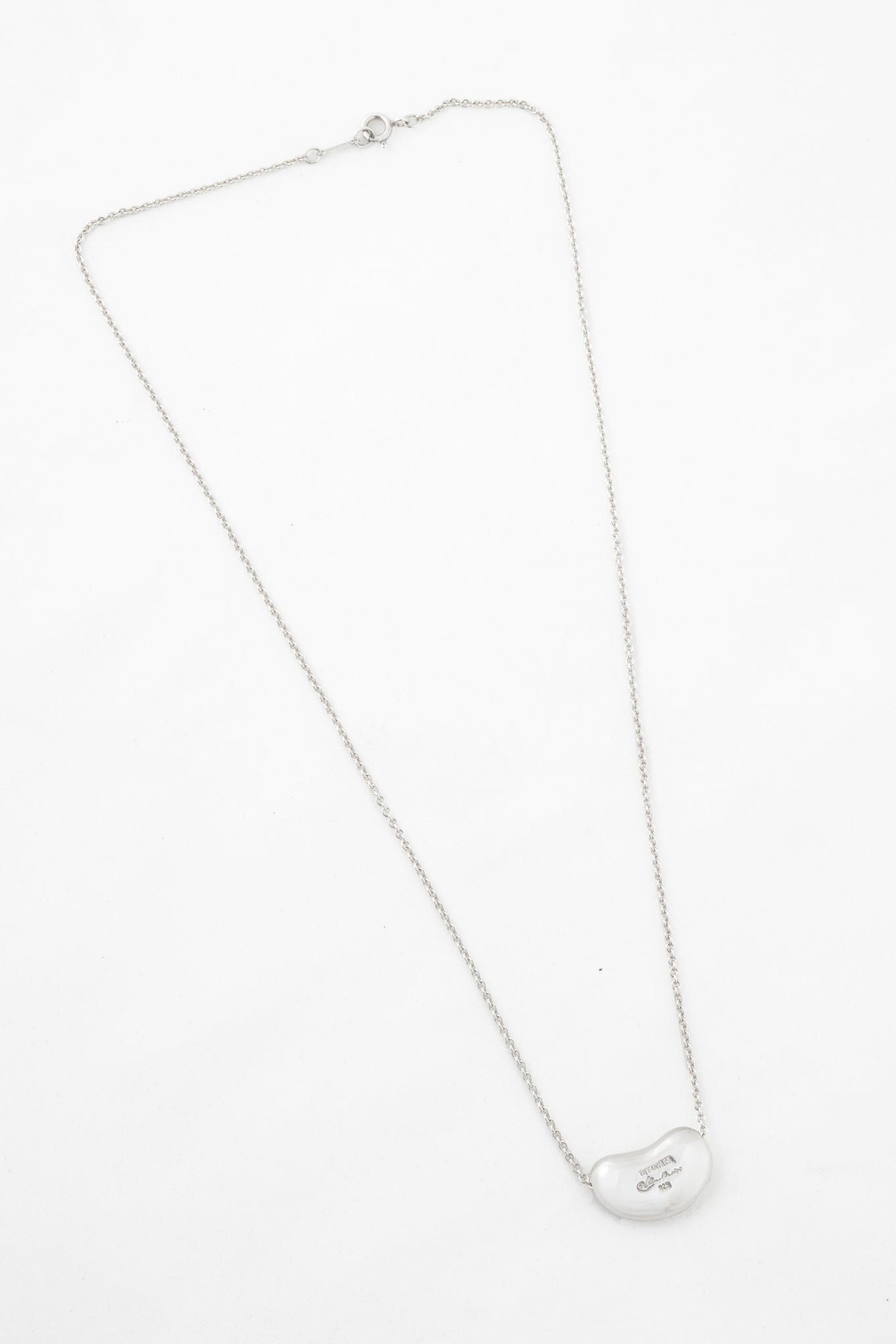 Tiffany & Co. Elsa Peretti 20mm Bean Design Sterling Silver Pendant Necklace