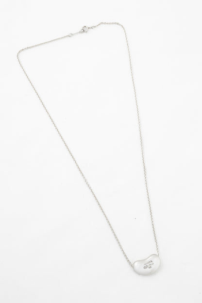 Tiffany & Co. Elsa Peretti 20mm Bean Design Sterling Silver Pendant Necklace