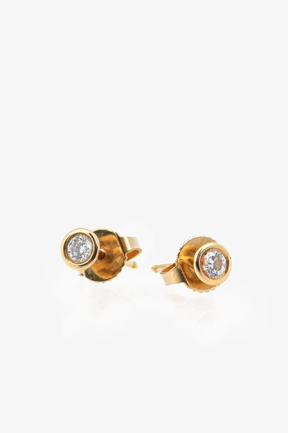 Tiffany & Co. Elsa Peretti Diamonds by the Yard 18k Gold Stud Earrings