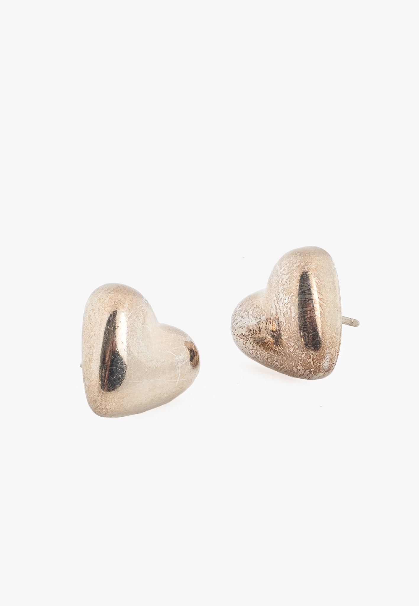 Tiffany & Co. Sterling Silver Heart Stud Earrings