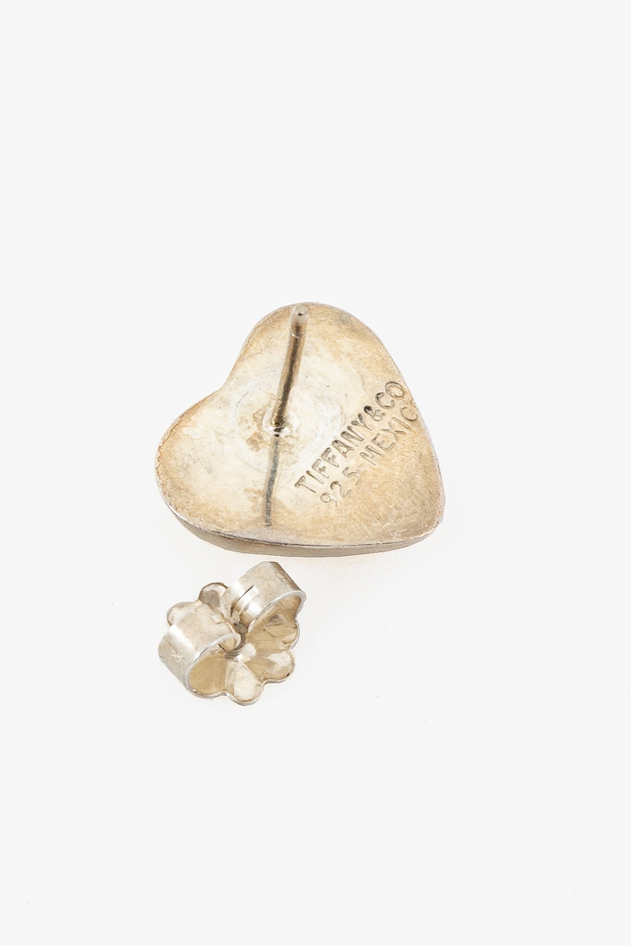 Tiffany & Co. Sterling Silver Heart Stud Earrings