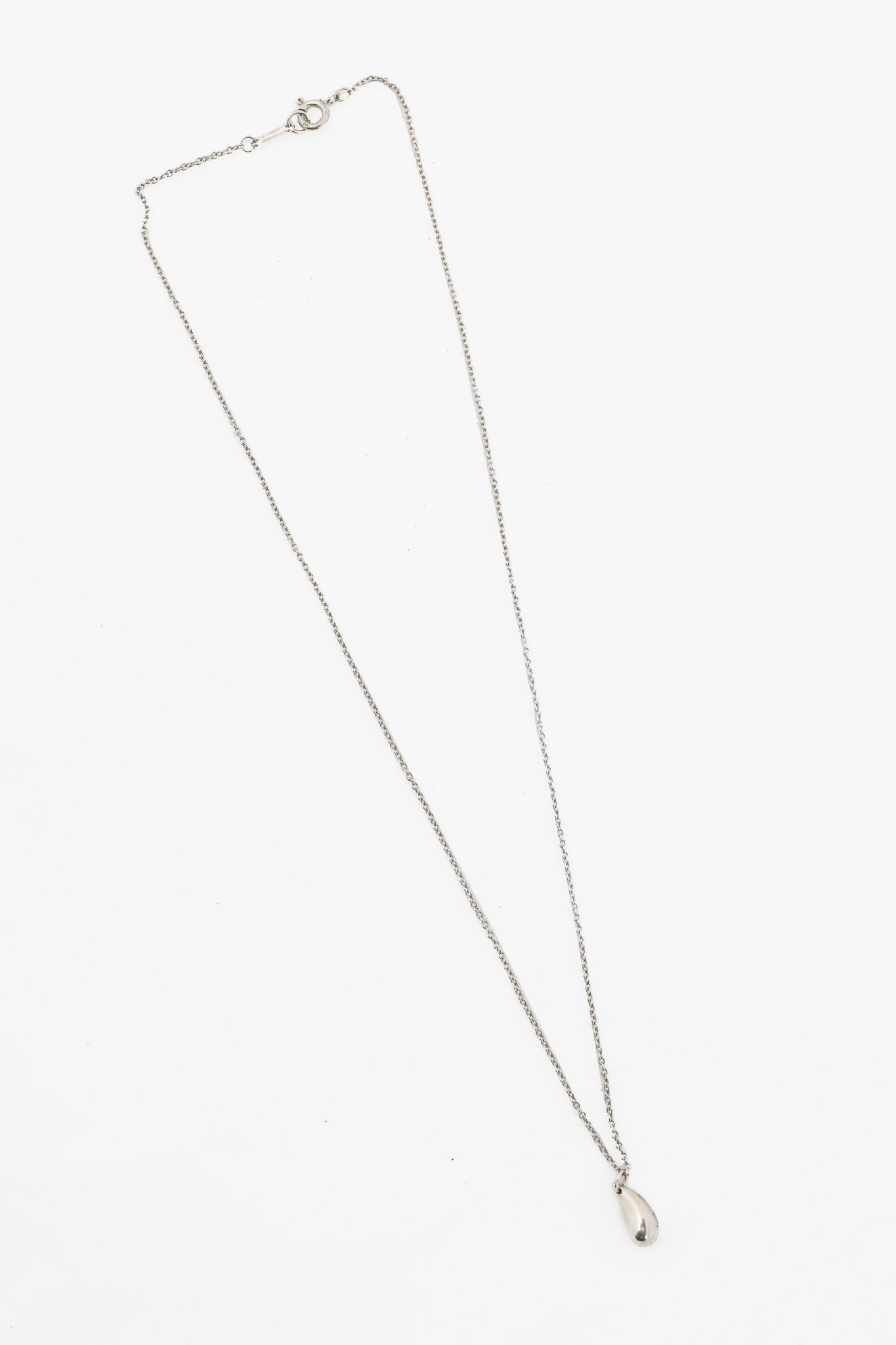 Tiffany & Co. Elsa Peretti Teardrop Sterling Silver Pendant Necklace