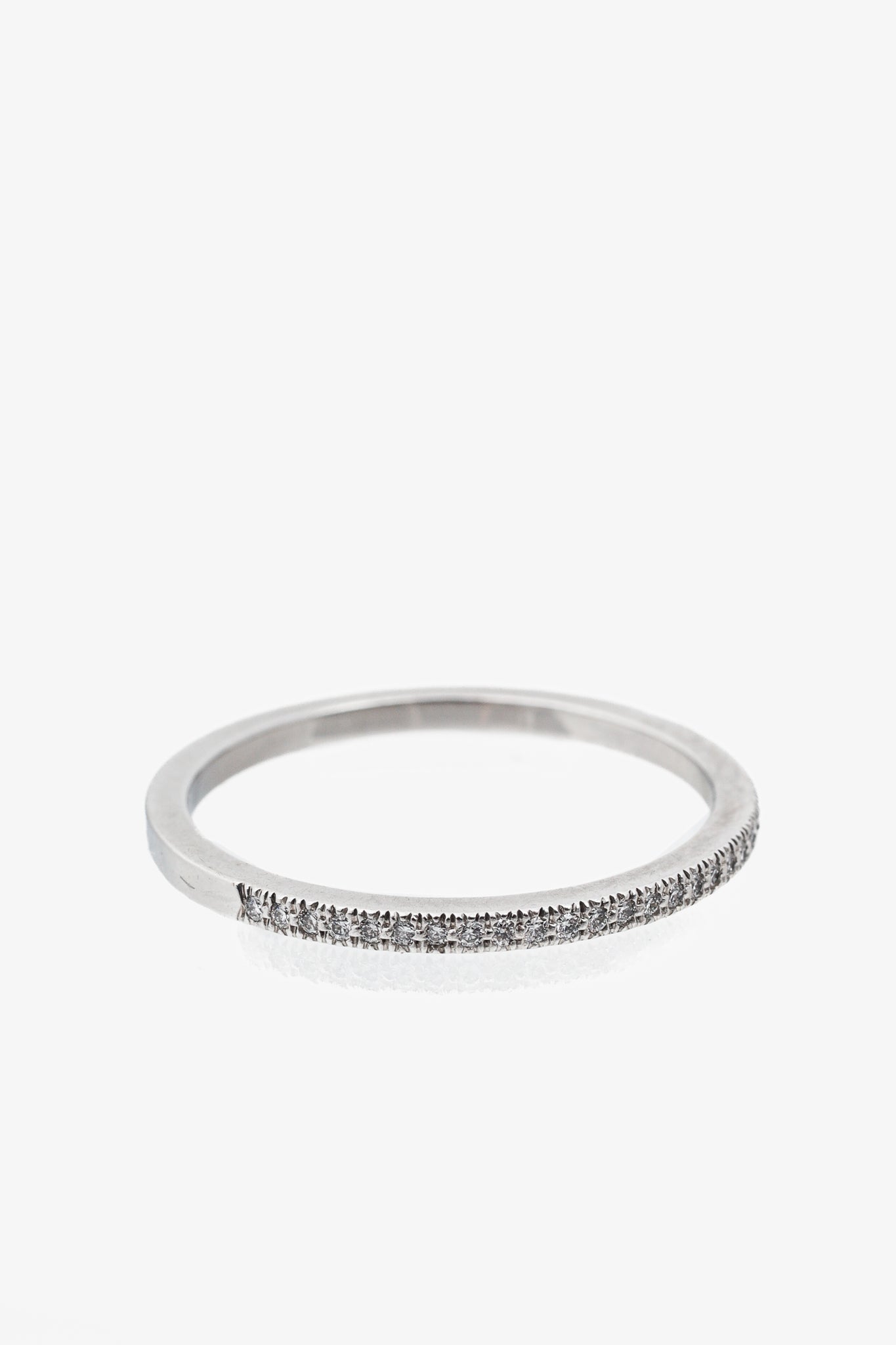 Tiffany & Co. 950 Platinum Lucida Diamond Half Circle Band