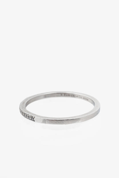 Tiffany & Co. 950 Platinum Lucida Diamond Half Circle Band