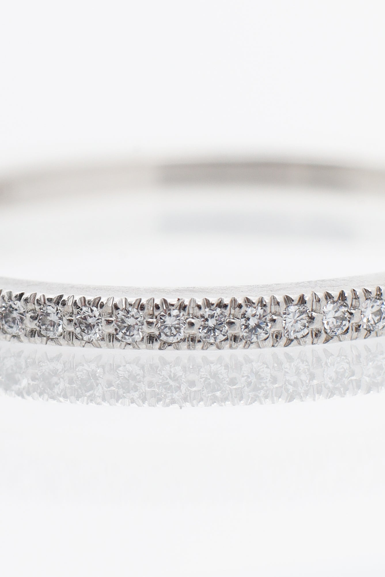 Tiffany & Co. 950 Platinum Lucida Diamond Half Circle Band