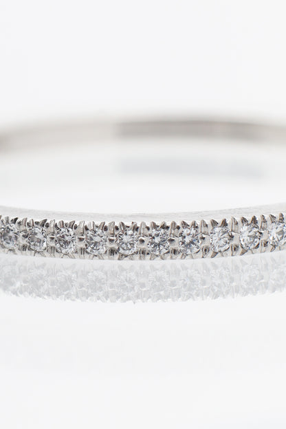 Tiffany & Co. 950 Platinum Lucida Diamond Half Circle Band