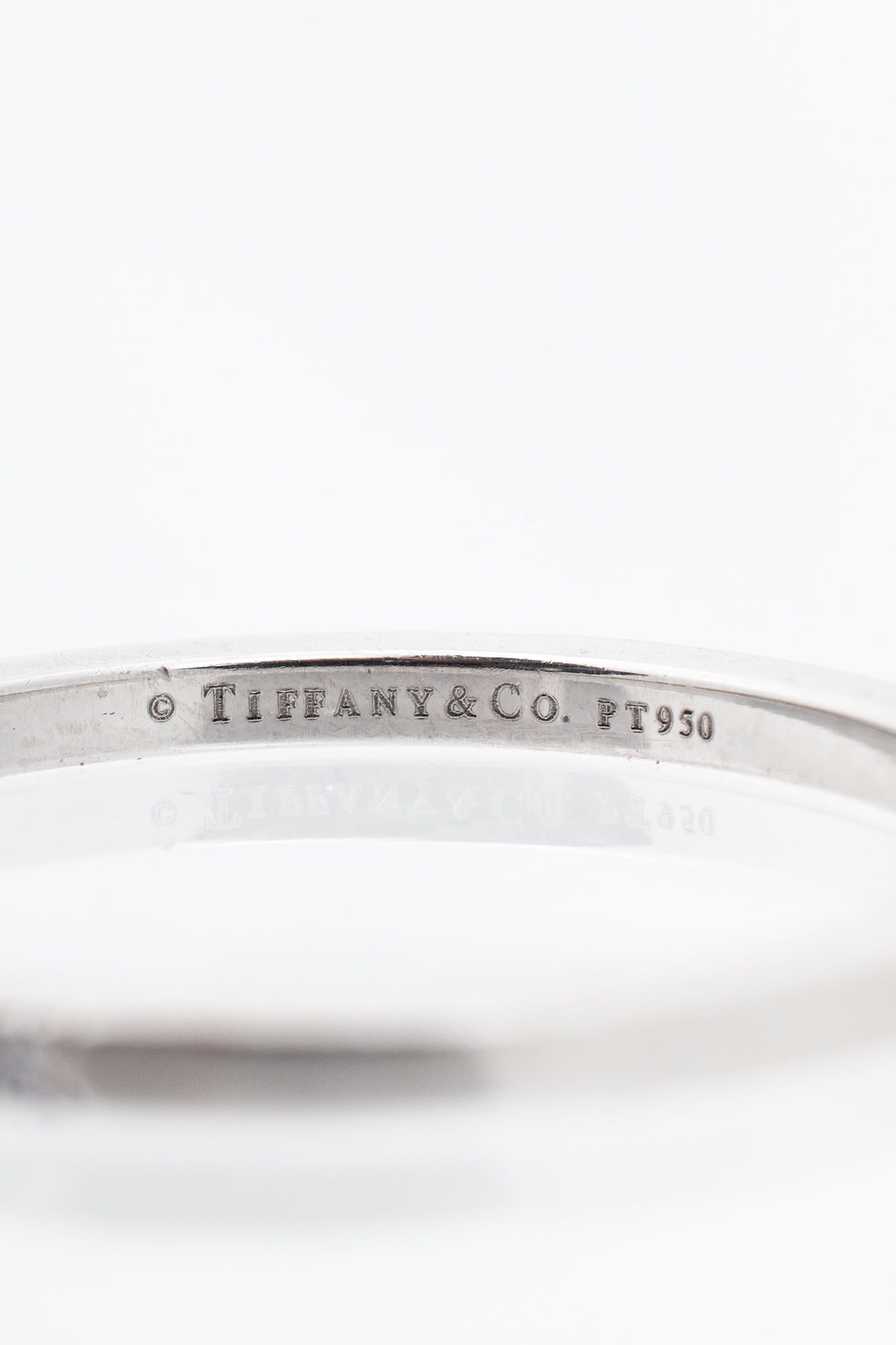 Tiffany & Co. 950 Platinum Lucida Diamond Half Circle Band