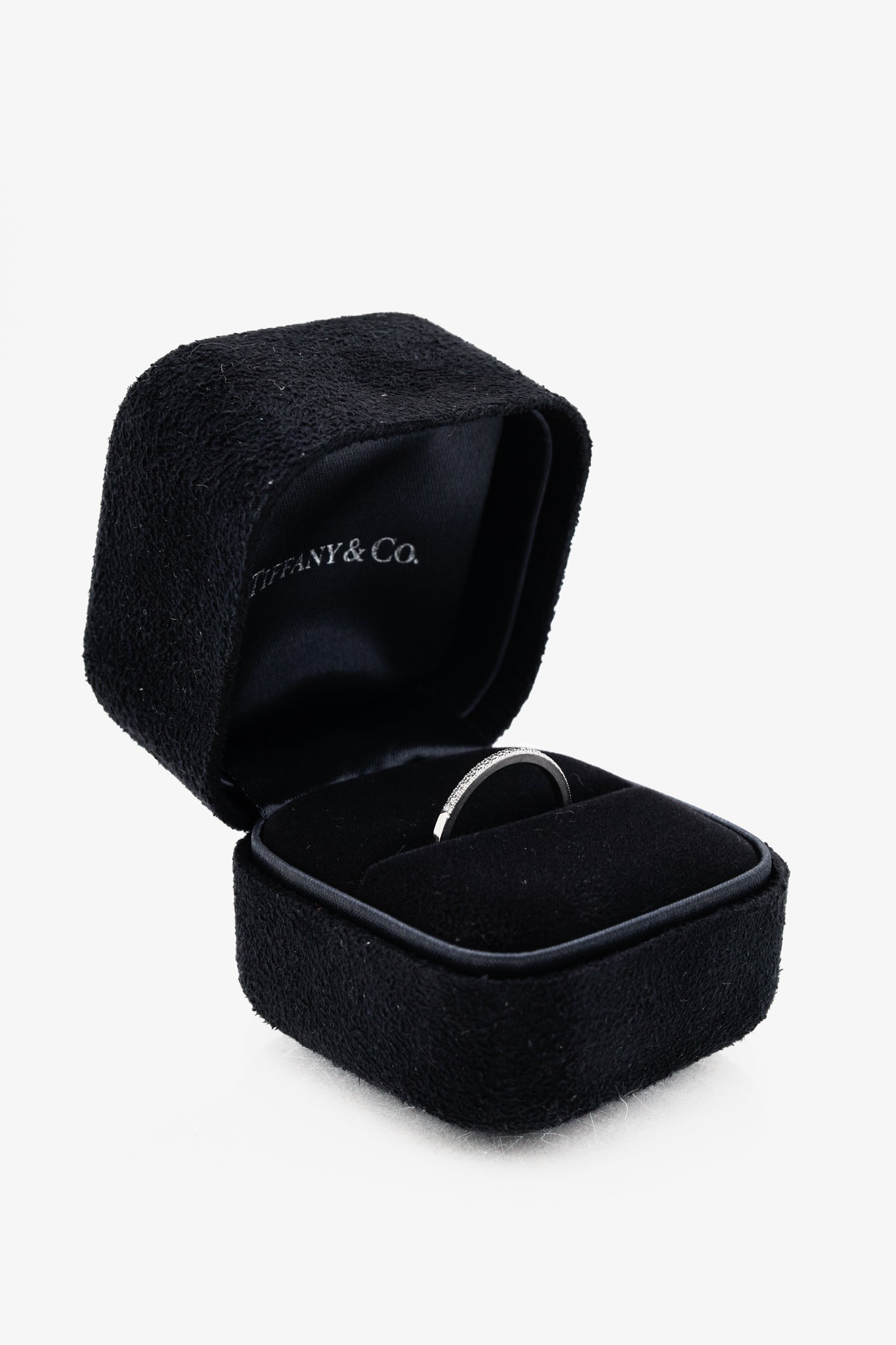 Tiffany & Co. 950 Platinum Lucida Diamond Half Circle Band
