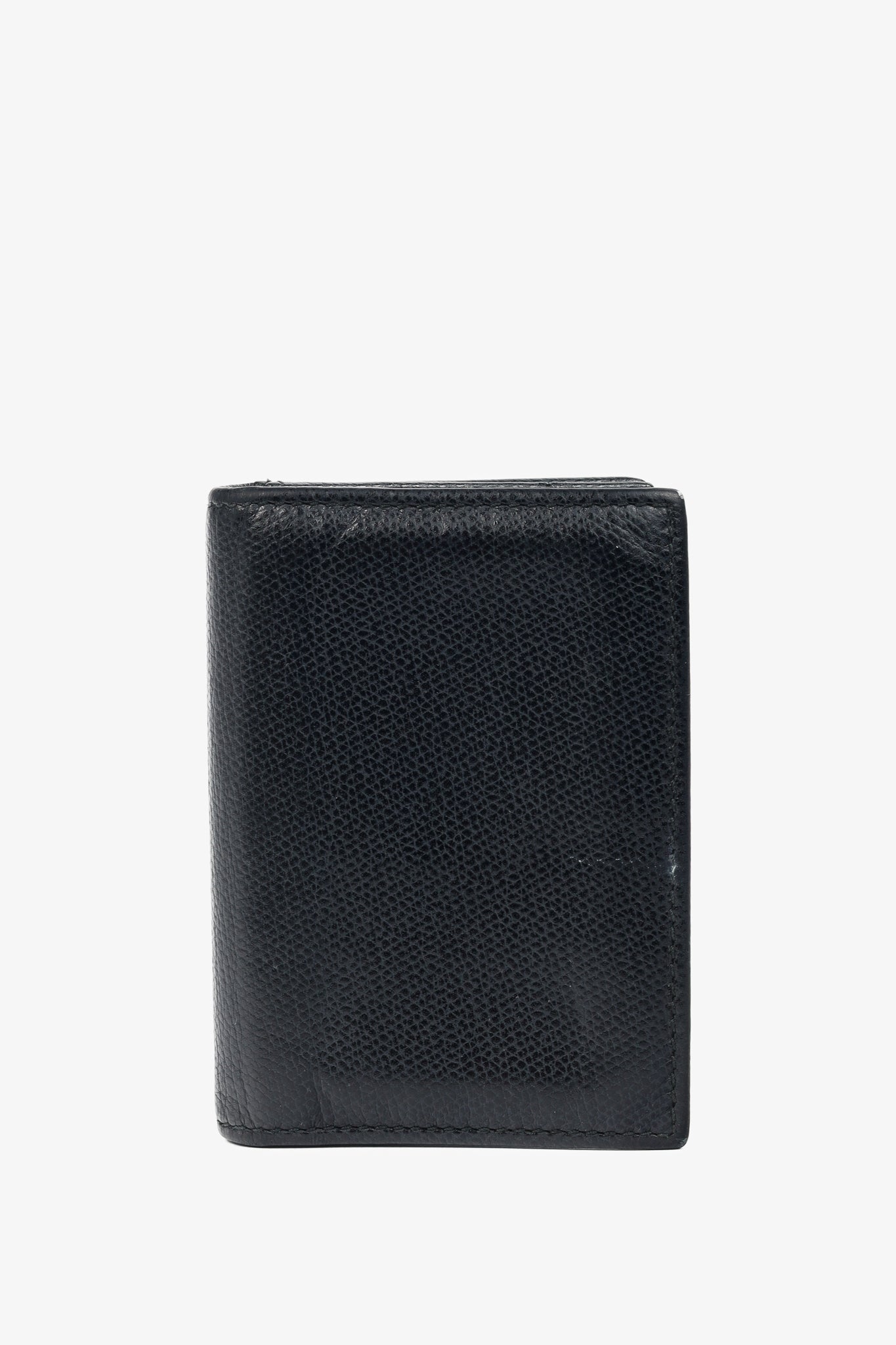 Tiffany & Co. Black Grained-Leather Bifold Card Holder