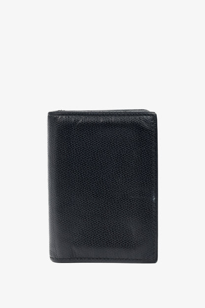 Tiffany & Co. Black Grained-Leather Bifold Card Holder