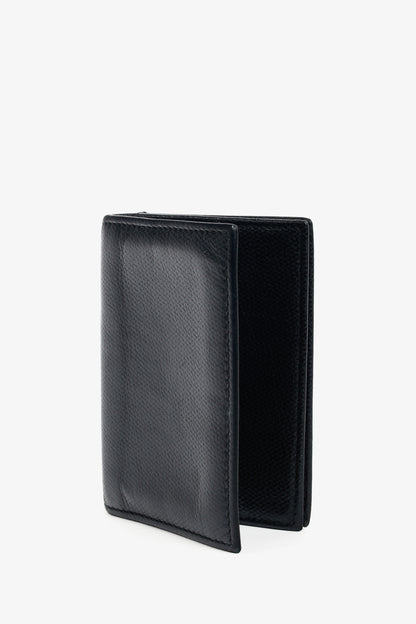Tiffany & Co. Black Grained-Leather Bifold Card Holder